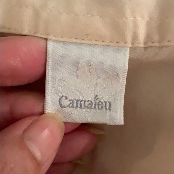 Vtg Camaieu light tan button down shirt - Picture 8 of 8